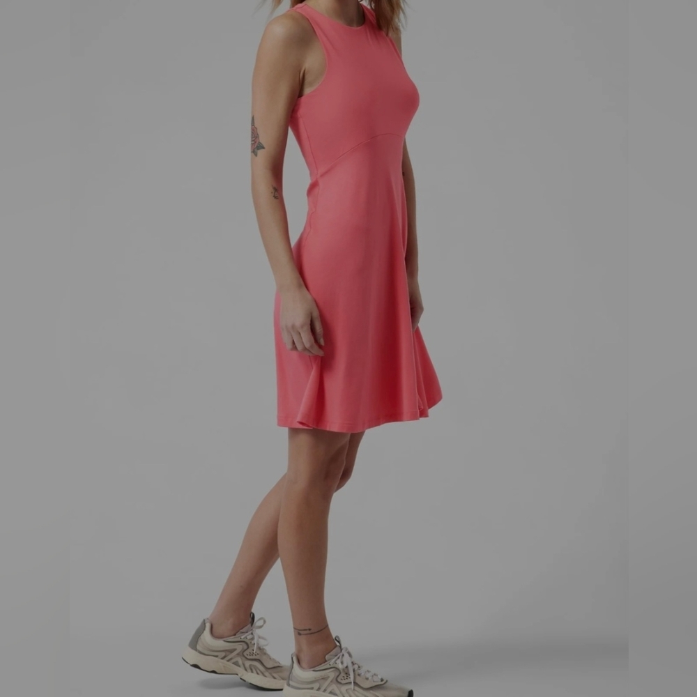 Athleta Santorini Thera Dress Size L Coral Petal NWT